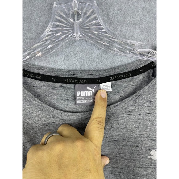 PUMA T Shirt Mens 2XL Gray Short Sleeve Keep You Dry Performance - Picture 4 of 8
